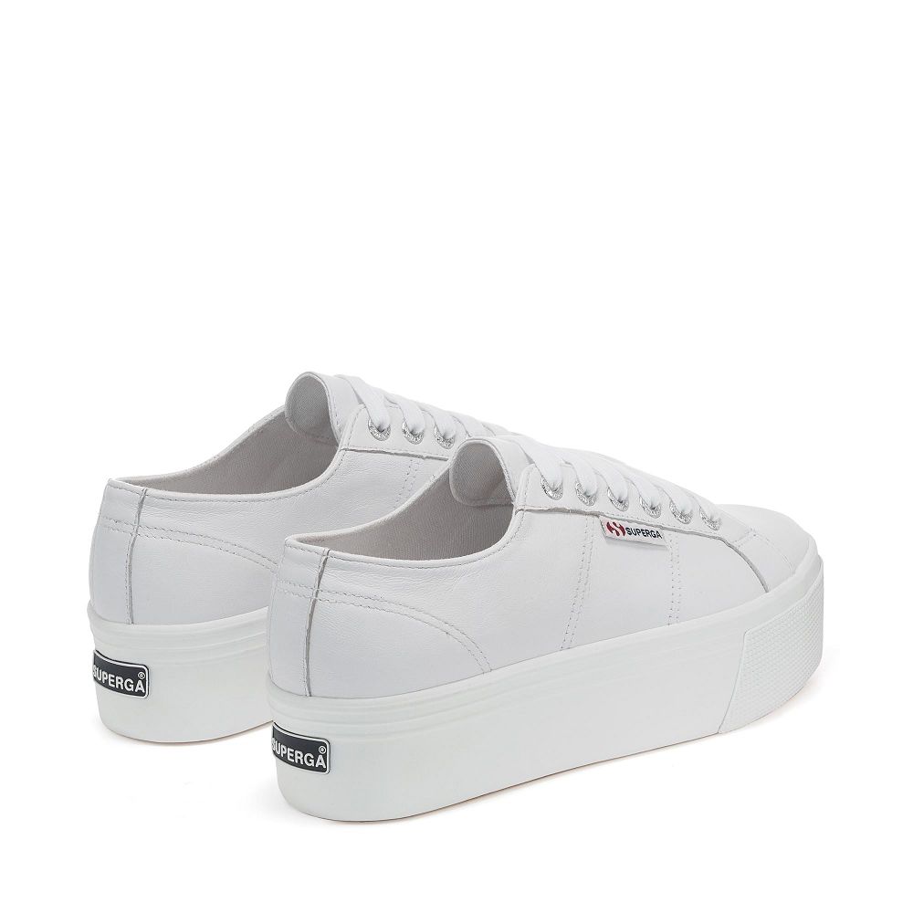 Superga 2790 Nappa Grey Platform Sneakers - Women's Sneakers USA | US5351837